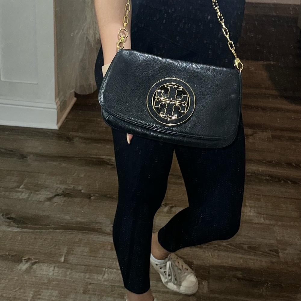 Tory Burch Leather Black Crossbody Purse